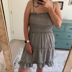 Sienna‎ Sky Black and White Spotted Sun Dress